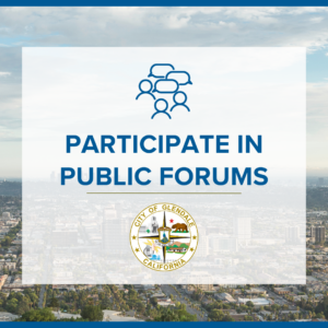 The City of Glendale is set to hold two public forums in April, 2024